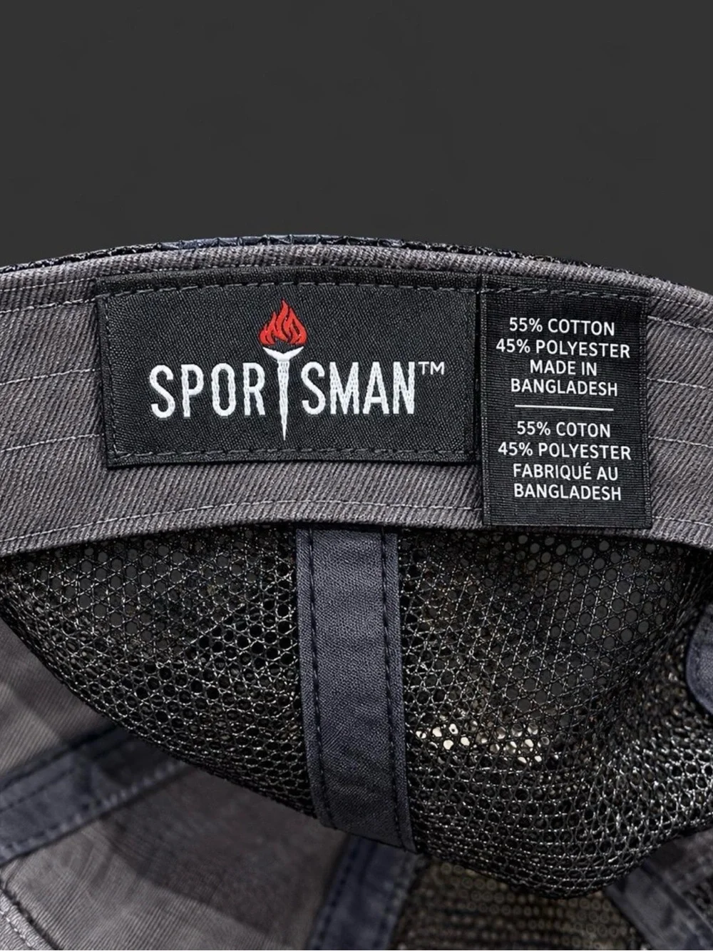 Sportsman Distressed Charcoal Mesh Cap